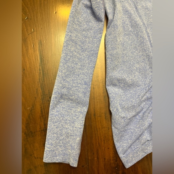 Athleta Fastest Track Half Zip Top Size Small Sapphire Blue Heather Athleisure - Picture 8 of 14